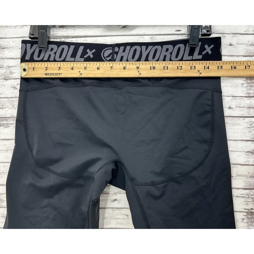 SHOYOROLL Men's Compression Black Training Ju Jitsu Shorts Tights Size XL